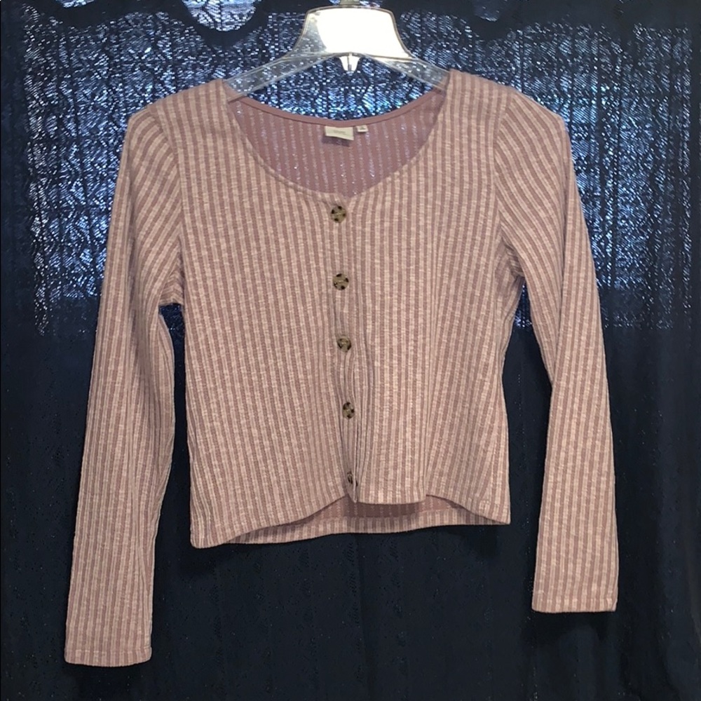 Pink button up long sleeve